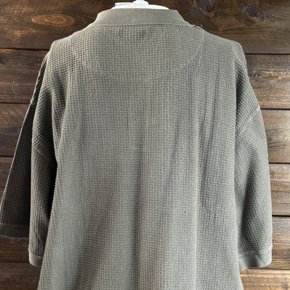 The‎ Territory Ahead Men's 2XL Gray- Green Polo Waffled Cotton Golf Casual - Picture 8 of 11